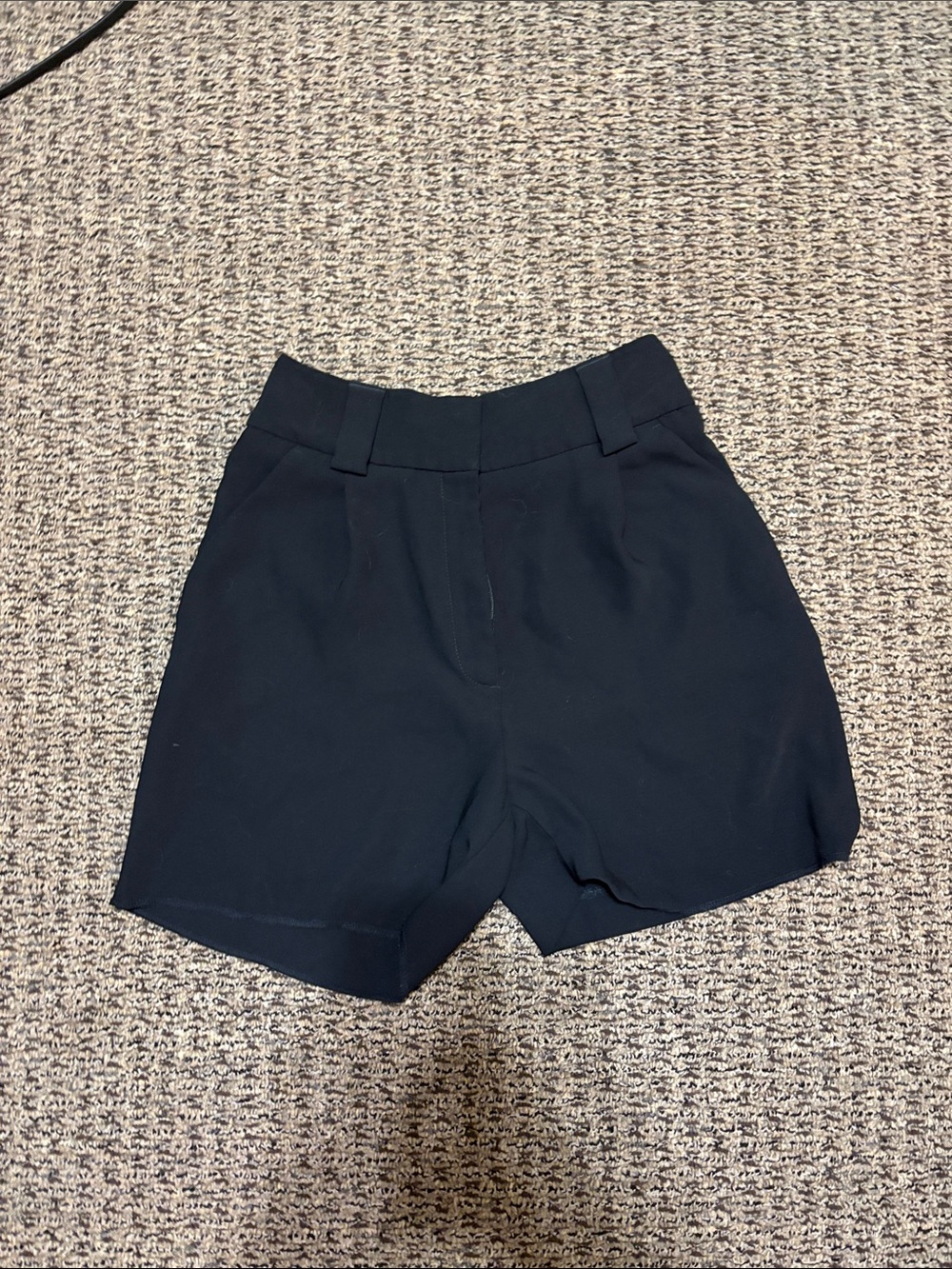 H&M High-Waist Black Tailored Shorts